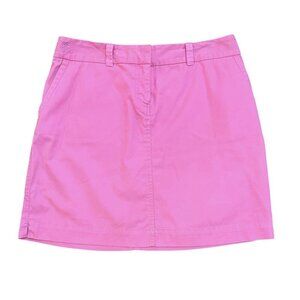 VTG Lilly Pulitzer Pink Chino Skirt Size 10 Preppy Resort Casual 100% Cotton